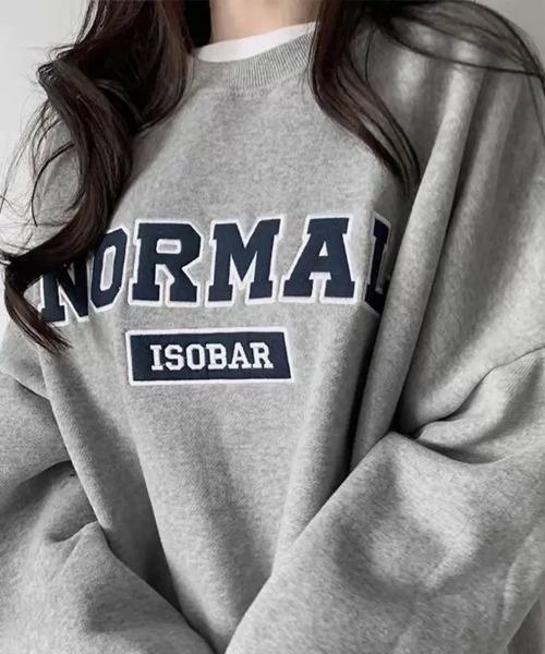 deux amour（ドゥーザムール）の「裏起毛ロゴトレーナー（スウェット・レディース・グレー・FREE）」の2枚目の写真