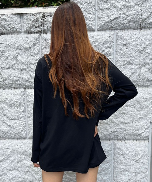 GLAMOROUS JANE(グラマラスジェーン)の「CLASSICエンボスロンT(Tシャツ/カットソー・レディース・杢グレー/チャコールグレー/ブラック/ホワイト/ベージュ・FREE)」の17枚目の写真
