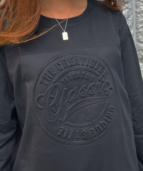 GLAMOROUS JANE(グラマラスジェーン)の「CLASSICエンボスロンT(Tシャツ/カットソー・レディース・杢グレー/チャコールグレー/ブラック/ホワイト/ベージュ・FREE)」の18枚目の写真