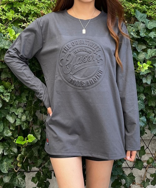 GLAMOROUS JANE(グラマラスジェーン)の「CLASSICエンボスロンT(Tシャツ/カットソー・レディース・杢グレー/チャコールグレー/ブラック/ホワイト/ベージュ・FREE)」の20枚目の写真