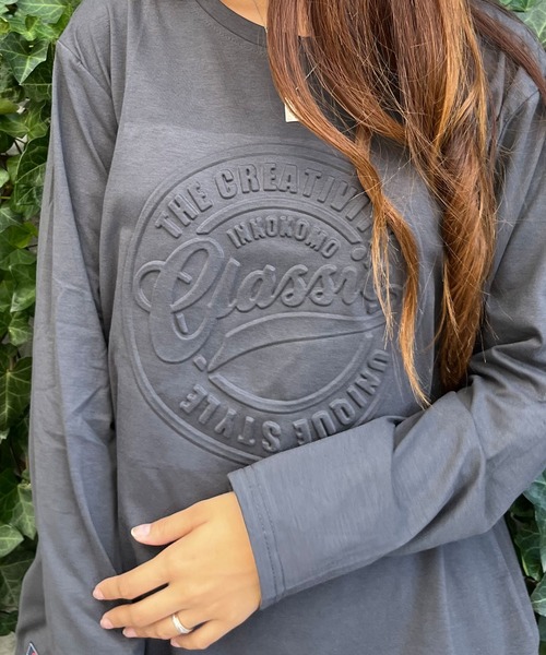 GLAMOROUS JANE(グラマラスジェーン)の「CLASSICエンボスロンT(Tシャツ/カットソー・レディース・杢グレー/チャコールグレー/ブラック/ホワイト/ベージュ・FREE)」の22枚目の写真