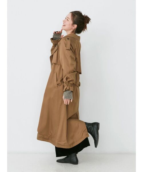 Ungrid（アングリッド）の「ルーズトレンチコート（その他アウター・レディース・キャメル/ベージュ・SMALL/MEDIUM）」の8枚目の写真