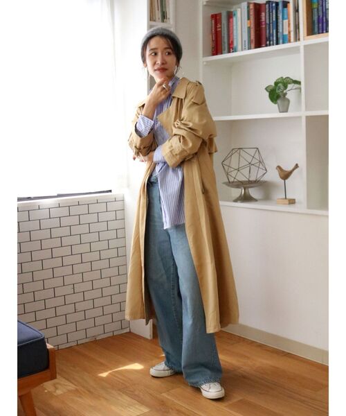 Ungrid（アングリッド）の「ルーズトレンチコート（その他アウター・レディース・キャメル/ベージュ・SMALL/MEDIUM）」の17枚目の写真