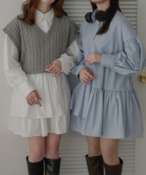 セール】アシメティアードチュニック／WEB/EC限定商品