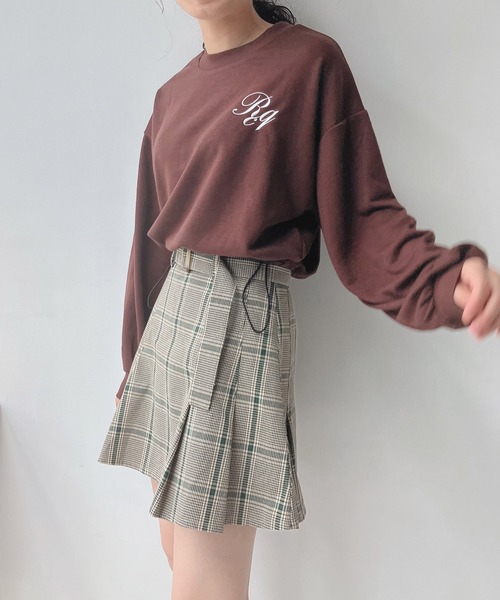 AS KNOW AS plus(アズノゥアズプラス)の「☆ベルト付き プリーツミニスカート セットアップ可能(スカート・レディース・グレー系その他/ベージュ系その他/その他・FREE)」の3枚目の写真