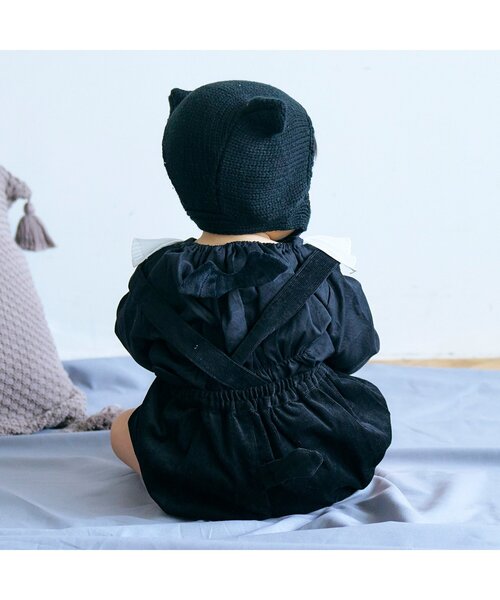 apres les cours(アプレレクール)の「ねこ耳ニット帽(その他ベビー用品・キッズ・ブラック/アイボリー・48)」の4枚目の写真