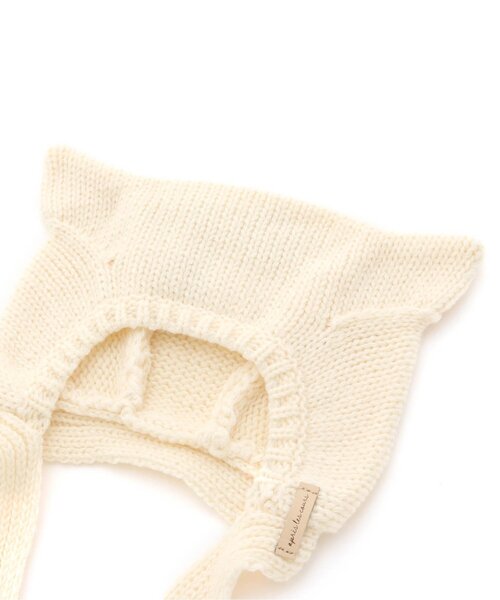 apres les cours(アプレレクール)の「ねこ耳ニット帽(その他ベビー用品・キッズ・ブラック/アイボリー・48)」の20枚目の写真