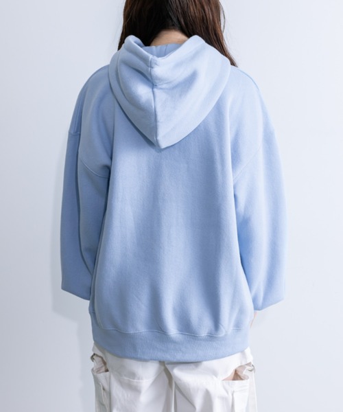 OLIVE des OLIVE（オリーブデオリーブ）の「ラメプリントチュニックパーカー　1032060220（パーカー・レディース・イエロー/チャコールグレー/オフホワイト/ブラック/サックスブルー・FREE）」の21枚目の写真