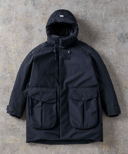 GORE-TEX フード付きジャケット 黒/青/灰 セール】+phenix(プラスフェニックス)GORE DOWN CARGO COAT