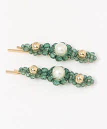 ビーズ2セットヘアピン