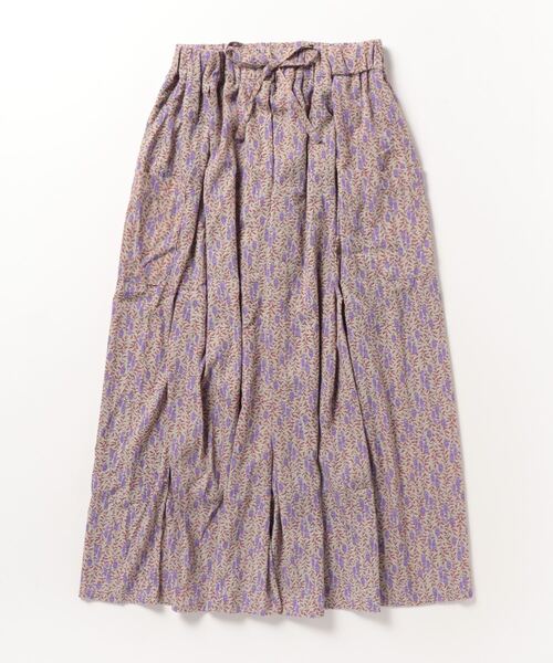 sandy（サンディー）の「sandy/プリントタックギャザースカート（スカート・レディース・ベージュ/ブラック/その他/ブルー・FREE）」の4枚目の写真