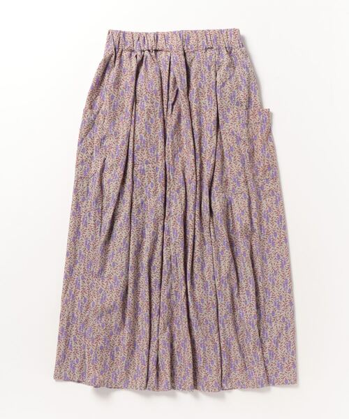 sandy（サンディー）の「sandy/プリントタックギャザースカート（スカート・レディース・ベージュ/ブラック/その他/ブルー・FREE）」の5枚目の写真