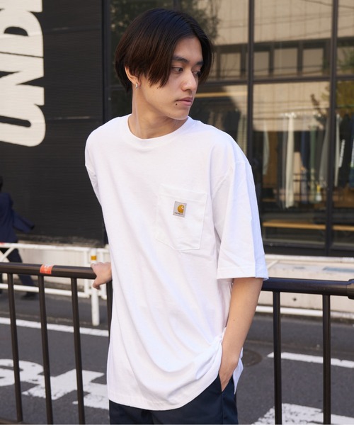 Carhartt(カーハート)の「【Carhartt/カーハート】ルーズフィットヘビーウェイトショートスリーブ ポケット付き 半袖Tシャツ K87(Tシャツ/カットソー・メンズ・ホワイト/チャコール/ブラック/ネイビー・L/M)」の8枚目の写真