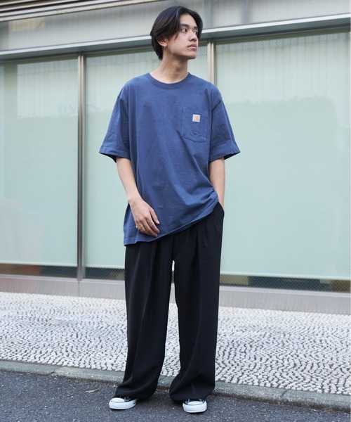 Carhartt(カーハート)の「【Carhartt/カーハート】ルーズフィットヘビーウェイトショートスリーブ ポケット付き 半袖Tシャツ K87(Tシャツ/カットソー・メンズ・ホワイト/チャコール/ブラック/ネイビー・L/M)」の21枚目の写真