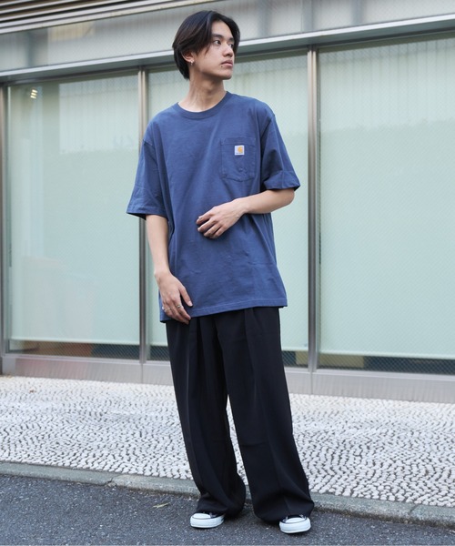 Carhartt(カーハート)の「【Carhartt/カーハート】ルーズフィットヘビーウェイトショートスリーブ ポケット付き 半袖Tシャツ K87(Tシャツ/カットソー・メンズ・ホワイト/チャコール/ブラック/ネイビー・L/M)」の6枚目の写真