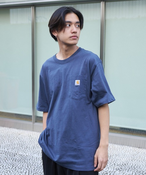 Carhartt(カーハート)の「【Carhartt/カーハート】ルーズフィットヘビーウェイトショートスリーブ ポケット付き 半袖Tシャツ K87(Tシャツ/カットソー・メンズ・ホワイト/チャコール/ブラック/ネイビー・L/M)」の18枚目の写真