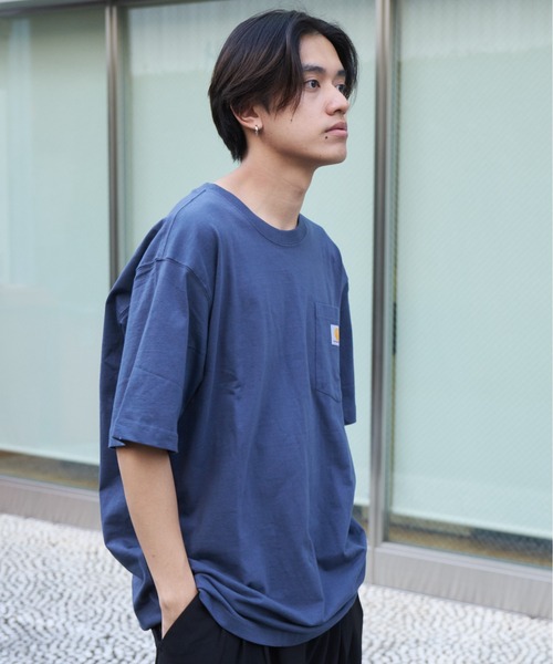 Carhartt(カーハート)の「【Carhartt/カーハート】ルーズフィットヘビーウェイトショートスリーブ ポケット付き 半袖Tシャツ K87(Tシャツ/カットソー・メンズ・ホワイト/チャコール/ブラック/ネイビー・L/M)」の19枚目の写真