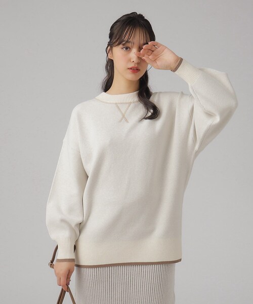 Cutie Blonde（キューティーブロンド）の「◆【セットアップ可】オーバーサイズ バックロゴニット（ニット/セーター・レディース・オレンジ/グレー/チャコールグレー/アイボリー・00）」の20枚目の写真