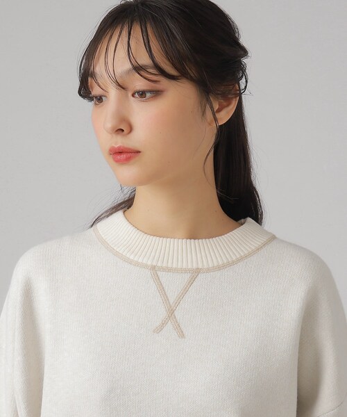 Cutie Blonde（キューティーブロンド）の「◆【セットアップ可】オーバーサイズ バックロゴニット（ニット/セーター・レディース・オレンジ/グレー/チャコールグレー/アイボリー・00）」の12枚目の写真