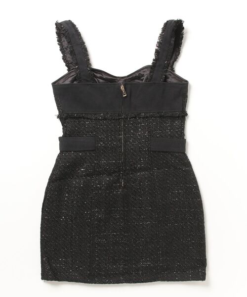 Guess（ゲス）の「Clarissa Metallic Tweed Dress ワンピース ドレス（ワンピース・レディース・ブラック/オフホワイト・X-SMALL/MEDIUM/LARGE/SMALL）」の18枚目の写真