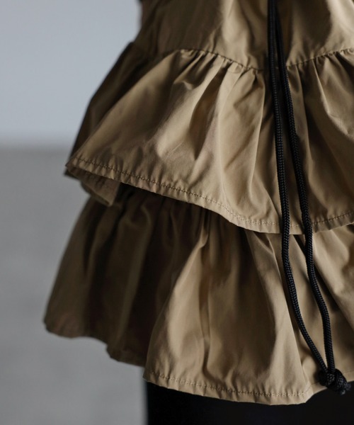 GUSCIO(グッシオ)の「【グッシオベーシック】フリルショルダーバッグ 2WAY 巾着(ショルダーバッグ・レディース・ベージュ/カーキ/ブラック・FREE)」の22枚目の写真