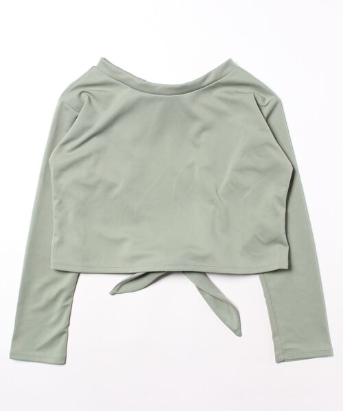 minius（ミニウス）の「レディース水着用カバーアップラッシュ　ラッシュガード（ラッシュガード・レディース・カーキ/ベージュ・MEDIUM）」の2枚目の写真