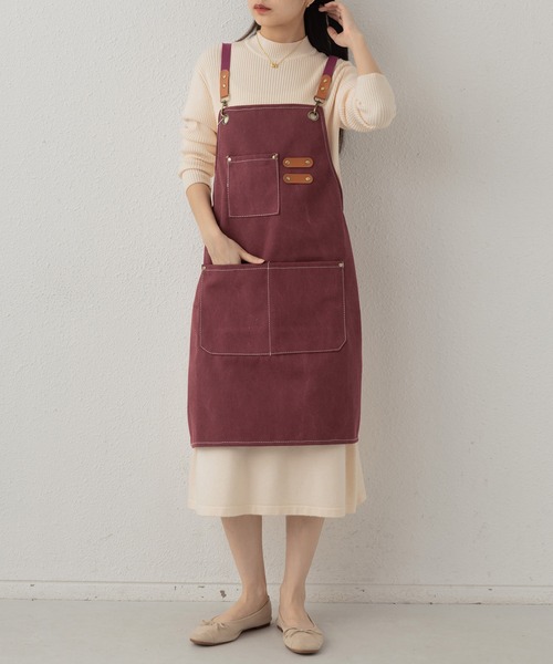 50s ワークエプロン ワークエプロン 作業用エプロン 男女兼用 BIB GUNSHI 2-NY