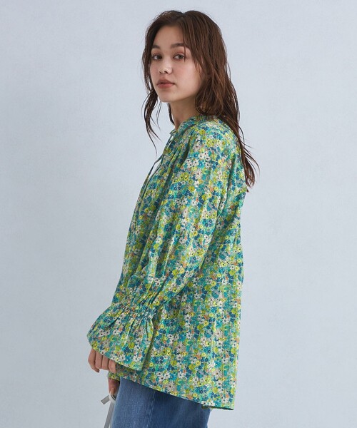 milo カラミ スキッパー ブラウス　花柄　ユナイテッドアローズ green label relaxing（グリーンレーベルリラクシング）の「milo