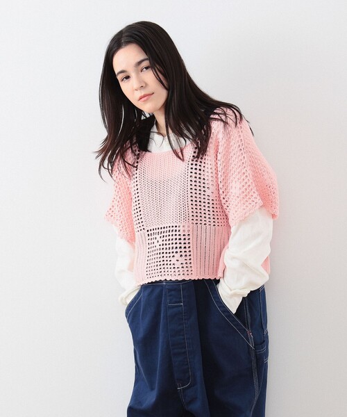 BEAMS BOY(ビームスボーイ)の「BEAMS BOY / ショート スクエアネック ベスト(ベスト・レディース・ブラック/ホワイト系その他7/レッド系その他・ONE SIZE)」の14枚目の写真