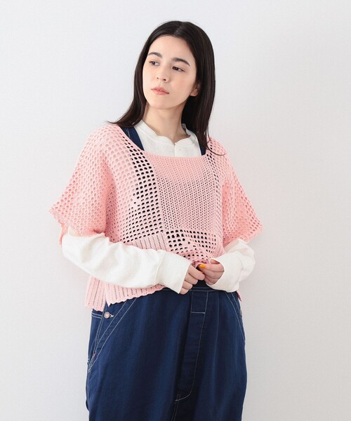 BEAMS BOY(ビームスボーイ)の「BEAMS BOY / ショート スクエアネック ベスト(ベスト・レディース・ブラック/ホワイト系その他7/レッド系その他・ONE SIZE)」の4枚目の写真