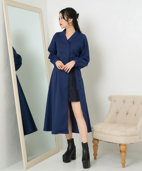 Newlyme(ニューリーミー)の「レーススリットレイヤードワンピース(ワンピース・レディース・ホワイト/ブラック/ネイビー/ブルー・XX-LARGE/X-LARGE/LARGE/MEDIUM/SMALL)」の20枚目の写真