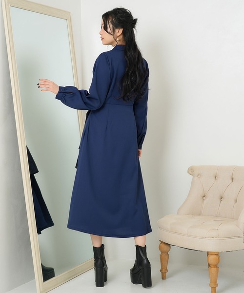 Newlyme(ニューリーミー)の「レーススリットレイヤードワンピース(ワンピース・レディース・ホワイト/ブラック/ネイビー/ブルー・XX-LARGE/X-LARGE/LARGE/MEDIUM/SMALL)」の21枚目の写真