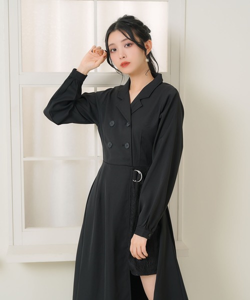 Newlyme(ニューリーミー)の「レーススリットレイヤードワンピース(ワンピース・レディース・ホワイト/ブラック/ネイビー/ブルー・XX-LARGE/X-LARGE/LARGE/MEDIUM/SMALL)」の12枚目の写真