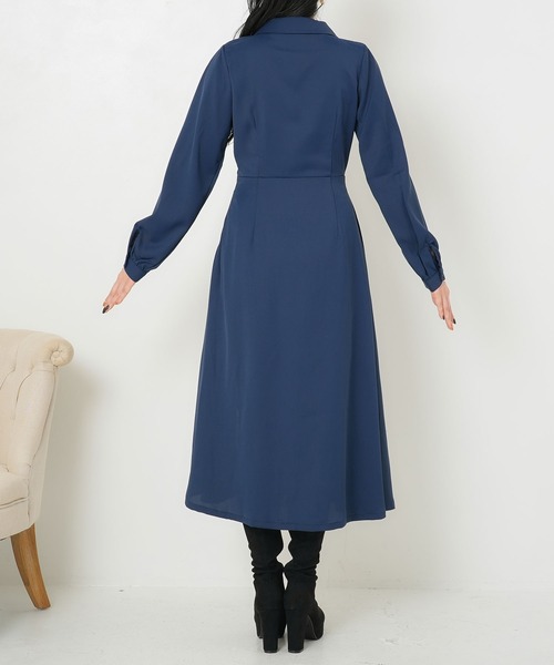 Newlyme(ニューリーミー)の「レーススリットレイヤードワンピース(ワンピース・レディース・ホワイト/ブラック/ネイビー/ブルー・XX-LARGE/X-LARGE/LARGE/MEDIUM/SMALL)」の5枚目の写真