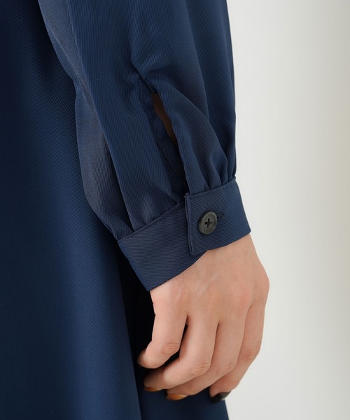 Newlyme(ニューリーミー)の「レーススリットレイヤードワンピース(ワンピース・レディース・ホワイト/ブラック/ネイビー/ブルー・XX-LARGE/X-LARGE/LARGE/MEDIUM/SMALL)」の9枚目の写真