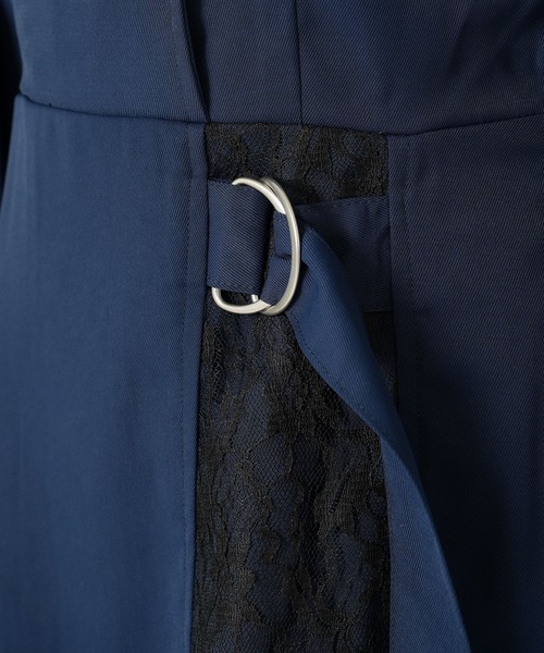 Newlyme(ニューリーミー)の「レーススリットレイヤードワンピース(ワンピース・レディース・ホワイト/ブラック/ネイビー/ブルー・XX-LARGE/X-LARGE/LARGE/MEDIUM/SMALL)」の10枚目の写真