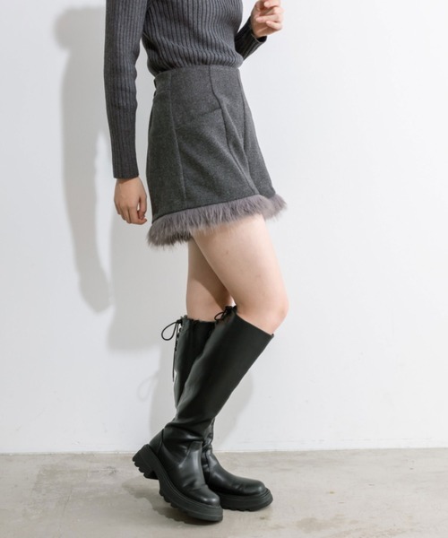 OLIVE des OLIVE(オリーブデオリーブ)の「little orun ふわカワショートパンツ 1032180110(その他パンツ・レディース・ブラック/チャコールグレー・FREE)」の13枚目の写真