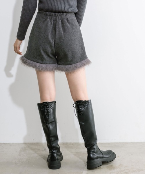 OLIVE des OLIVE(オリーブデオリーブ)の「little orun ふわカワショートパンツ 1032180110(その他パンツ・レディース・ブラック/チャコールグレー・FREE)」の14枚目の写真