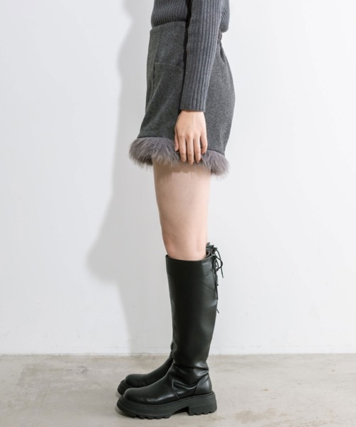 OLIVE des OLIVE(オリーブデオリーブ)の「little orun ふわカワショートパンツ 1032180110(その他パンツ・レディース・ブラック/チャコールグレー・FREE)」の17枚目の写真