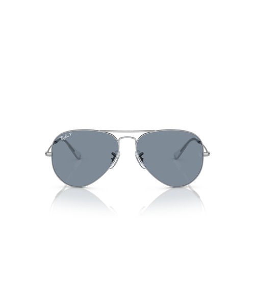 Ray-Ban(レイバン)の「Ray-Ban レイバン サングラス AVIATOR LARGE METAL 0RB302555003/02(偏光レンズ)(サングラス・メンズ・シルバー×ブルー・55)」の12枚目の写真