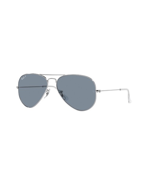 Ray-Ban(レイバン)の「Ray-Ban レイバン サングラス AVIATOR LARGE METAL 0RB302555003/02(偏光レンズ)(サングラス・メンズ・シルバー×ブルー・55)」の22枚目の写真