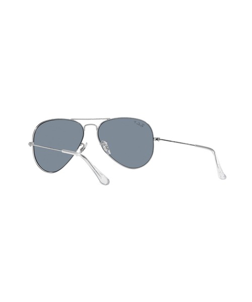Ray-Ban(レイバン)の「Ray-Ban レイバン サングラス AVIATOR LARGE METAL 0RB302555003/02(偏光レンズ)(サングラス・メンズ・シルバー×ブルー・55)」の18枚目の写真