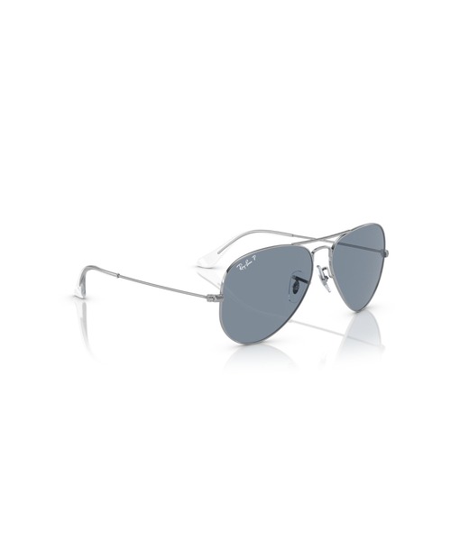 Ray-Ban(レイバン)の「Ray-Ban レイバン サングラス AVIATOR LARGE METAL 0RB302555003/02(偏光レンズ)(サングラス・メンズ・シルバー×ブルー・55)」の15枚目の写真