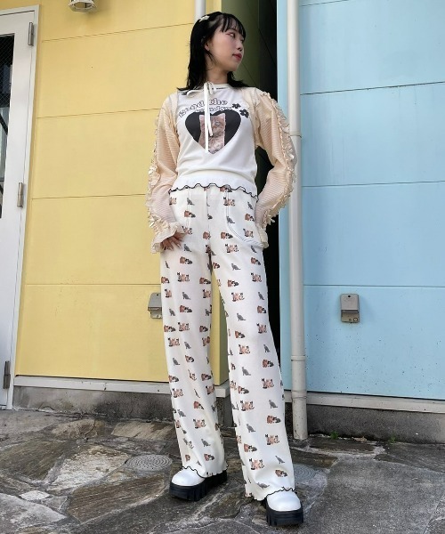 Candy Stripper（キャンディストリッパー）の「BABY KITTENS WAFFLE パンツ（その他パンツ・レディース・ピンク/アイボリー/ブラック・2）」の6枚目の写真