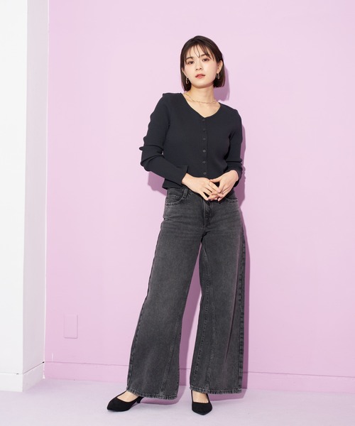 Levi's（リーバイス）の「【WEB限定】Levi's/リーバイス 94 BAGGY WIDE LEG（デニムパンツ・レディース・ライトブルー/ブラック・28inch/24inch/25inch/26inch/27inch/23inch）」の14枚目の写真