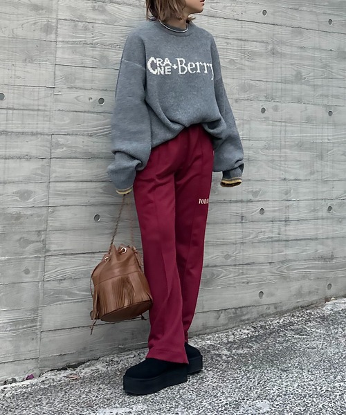 mi via loca（ミヴィアロカ）の「クランベリーロゴ ジャガードニット（ニット/セーター・レディース・グレー/アイボリー/オレンジ・FREE）」の21枚目の写真