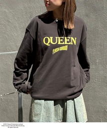 【ユニセックス】【QUEEN/クイーン】ロゴヴィンテージ加工ロックスウェット