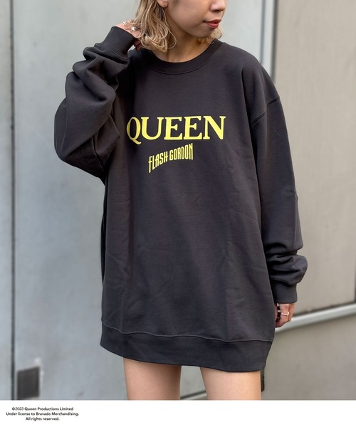 CIAOPANIC(チャオパニック)の「【ユニセックス】【QUEEN/クイーン】ロゴヴィンテージ加工ロックスウェット(スウェット・レディース・チャコールグレー・FREE)」の17枚目の写真
