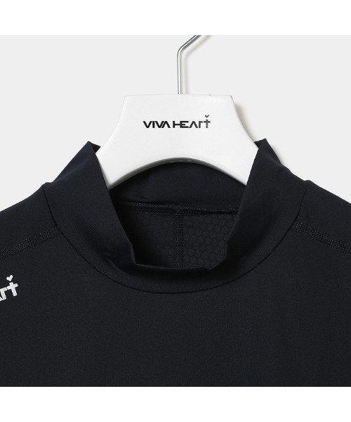 VIVA HEART(ビバハート)の「【VIVA HEART/GOLF】キシリトールアイスカッティング半袖モックネック(シャツ/ブラウス・メンズ・オフホワイト/ネイビー・48/50/52)」の7枚目の写真