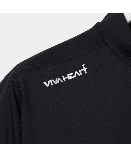VIVA HEART(ビバハート)の「【VIVA HEART/GOLF】キシリトールアイスカッティング半袖モックネック(シャツ/ブラウス・メンズ・オフホワイト/ネイビー・48/50/52)」の8枚目の写真